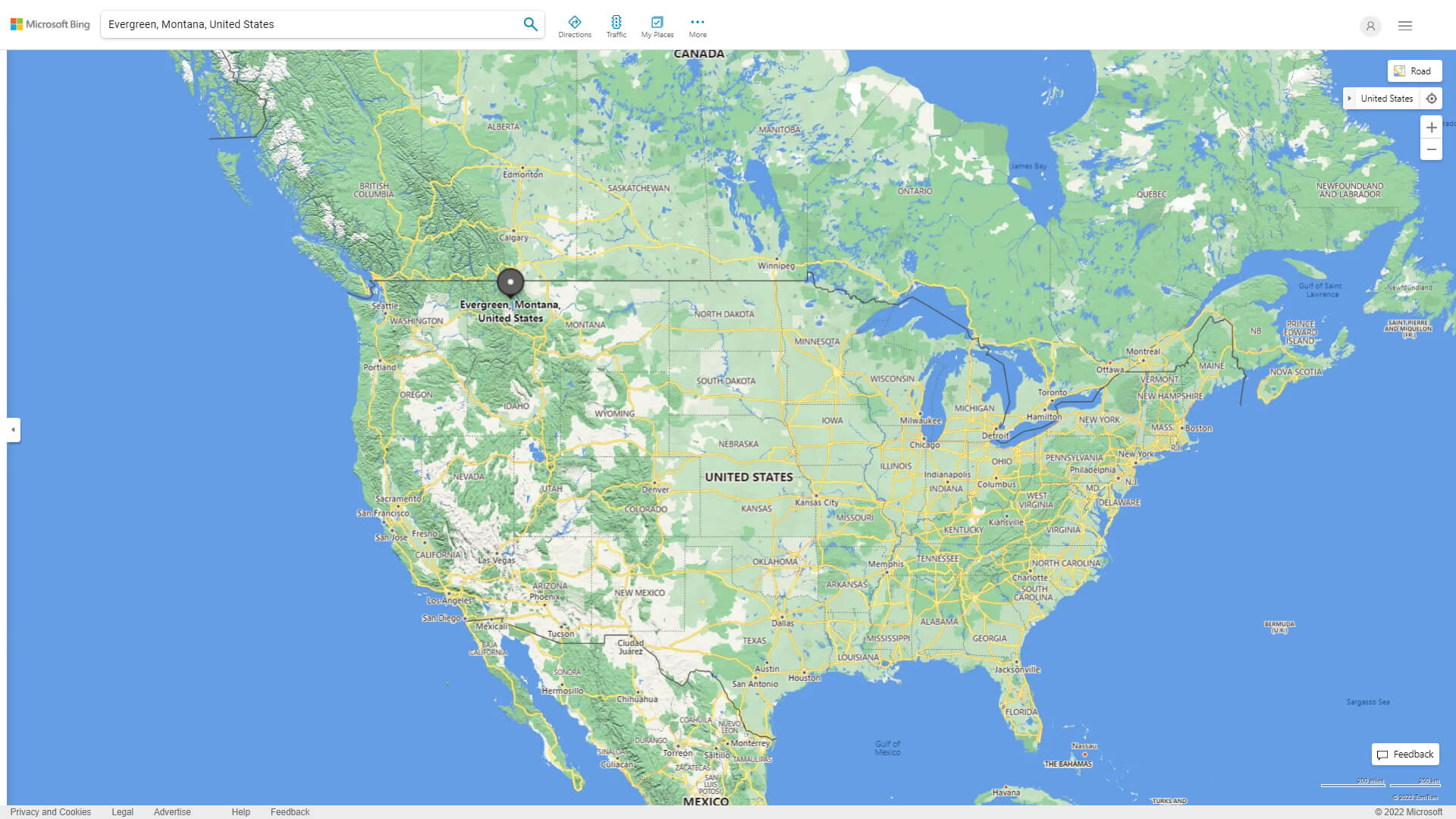 Where is Evergreen in the US